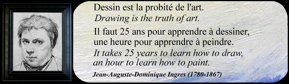 J.A. Ingres - self portrait, graphite pencil on paper